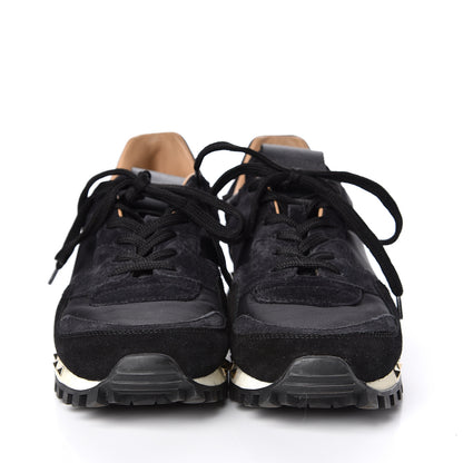 Valentino Garavani Suede Nylon Camouflage Womens Soul Rockstud Sneakers 37.5 Black 2 of 10