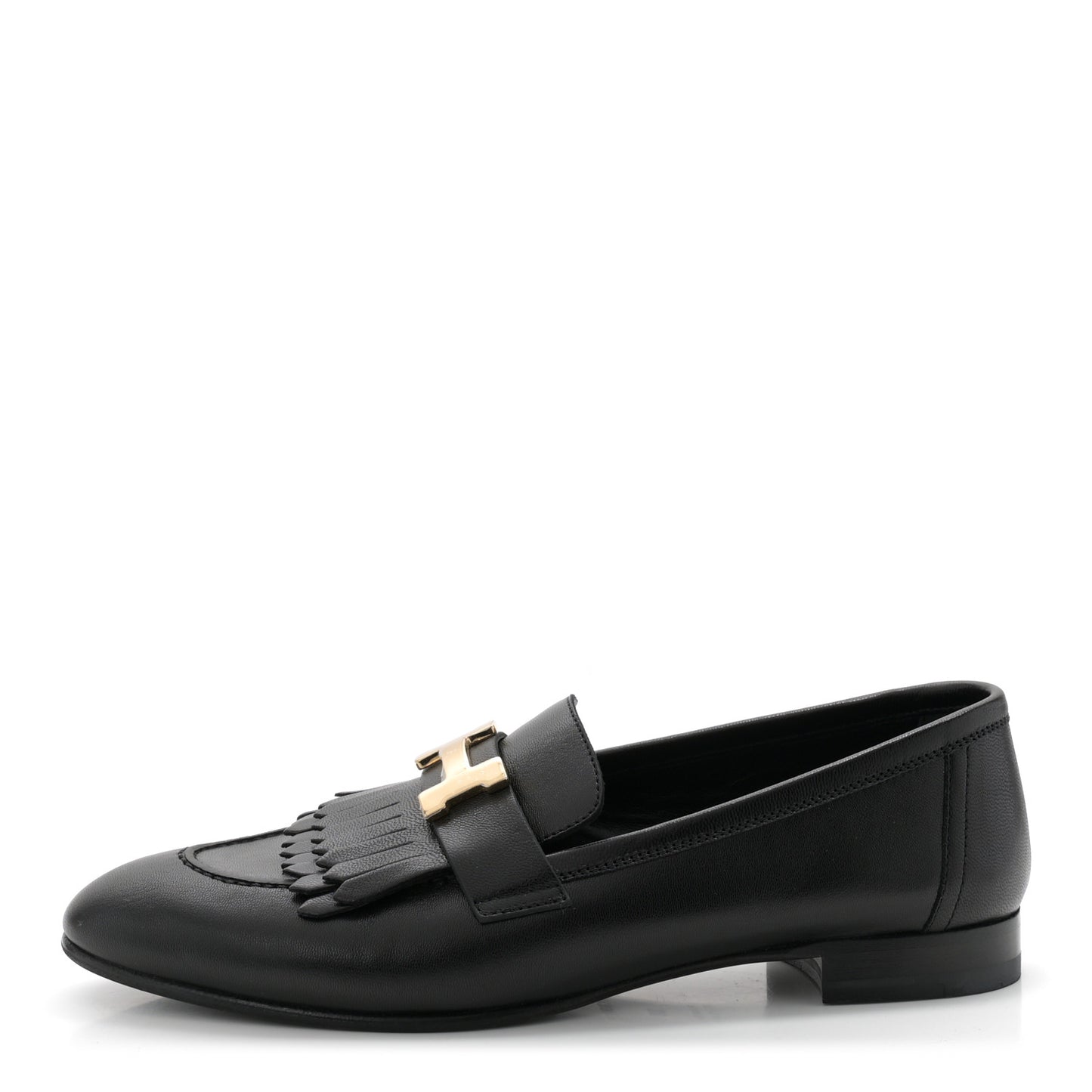 Goatskin Womens Royal Loafers 38 Black