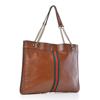 Gucci Calfskin Large Rajah Chain Tote Cuir 4 of 11