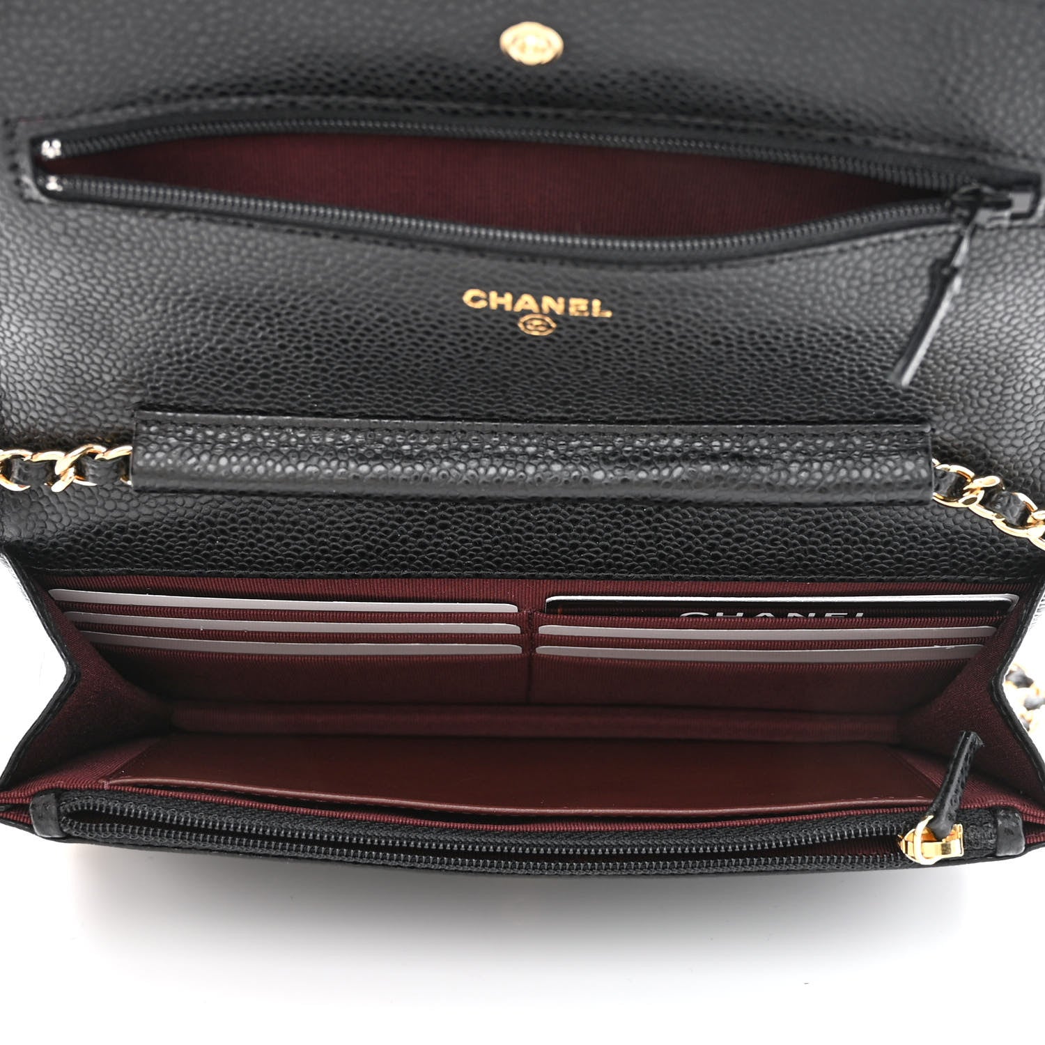 Chanel Caviar Quilted Wallet On Chain WOC Black 5 of 12