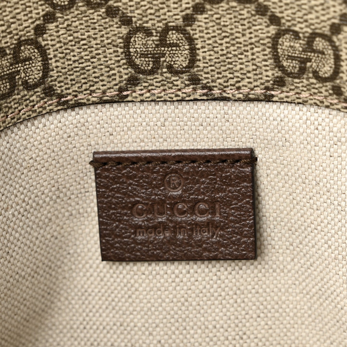 GG Supreme Monogram Neo Vintage Web Belt Bag Brown