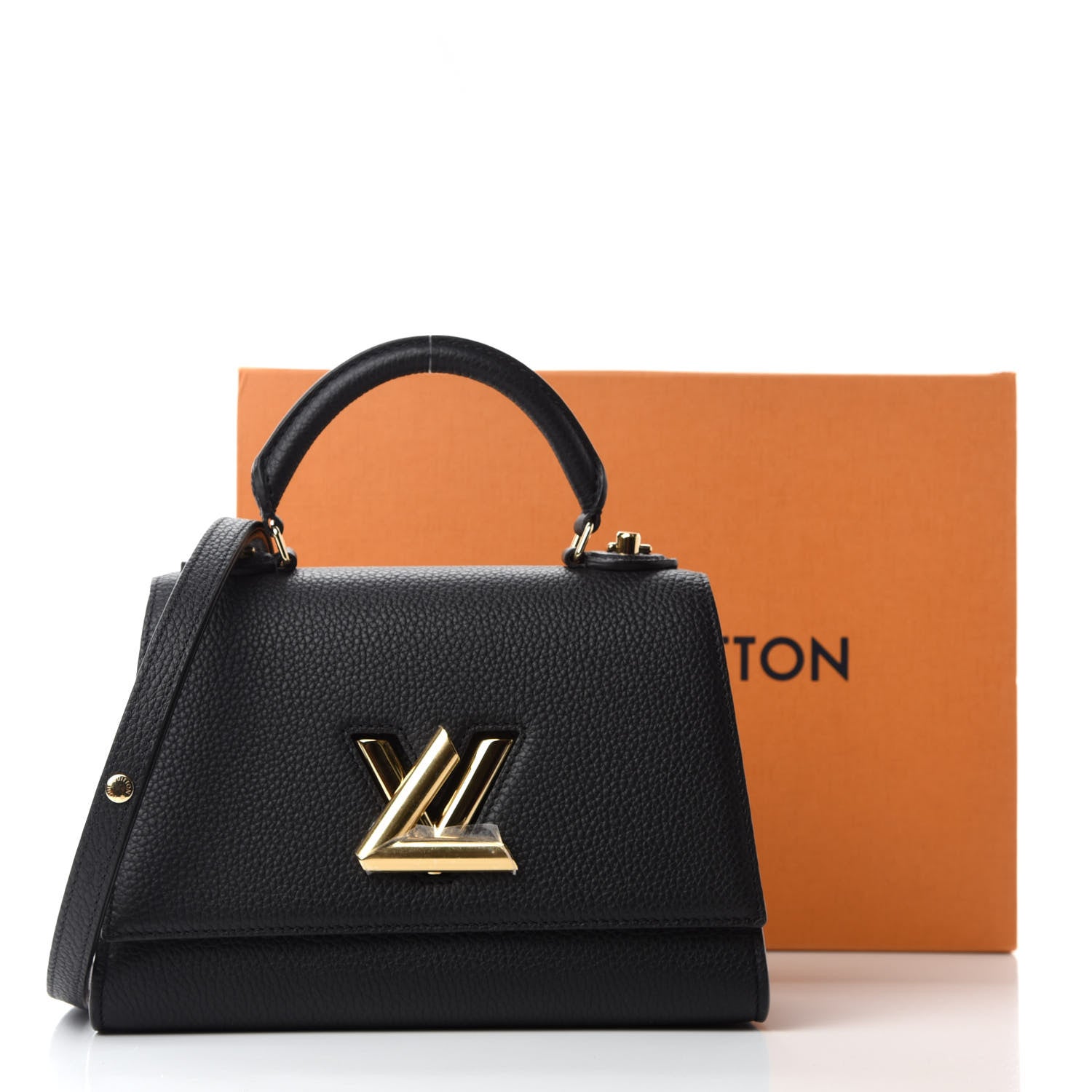 LOUIS VUITTON ルイ ヴィトン ユーロン ユタ Louis Vuitton Taurillon Twist One Handle PM Black 754875