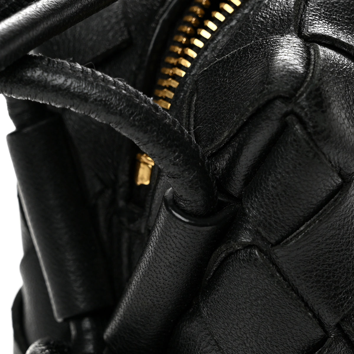 Nappa Intrecciato Mini Loop Camera Bag Black