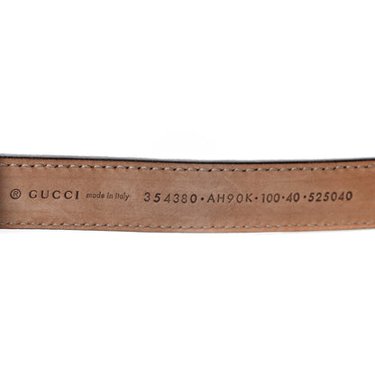Gucci Metallic Calfskin Crystal Interlocking G Belt 100 40 Sasso 3 of 6