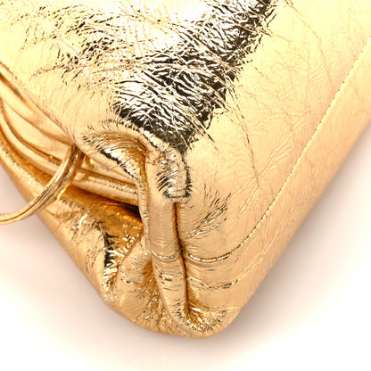 Bottega Veneta Metallic Crinkled Lambskin The Mini Pouch Oro 11 of 12