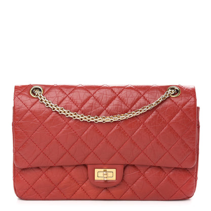 Chanel Aged Calfskin Quilted 2.55 Reissue 226 Flap Red 1 of 8