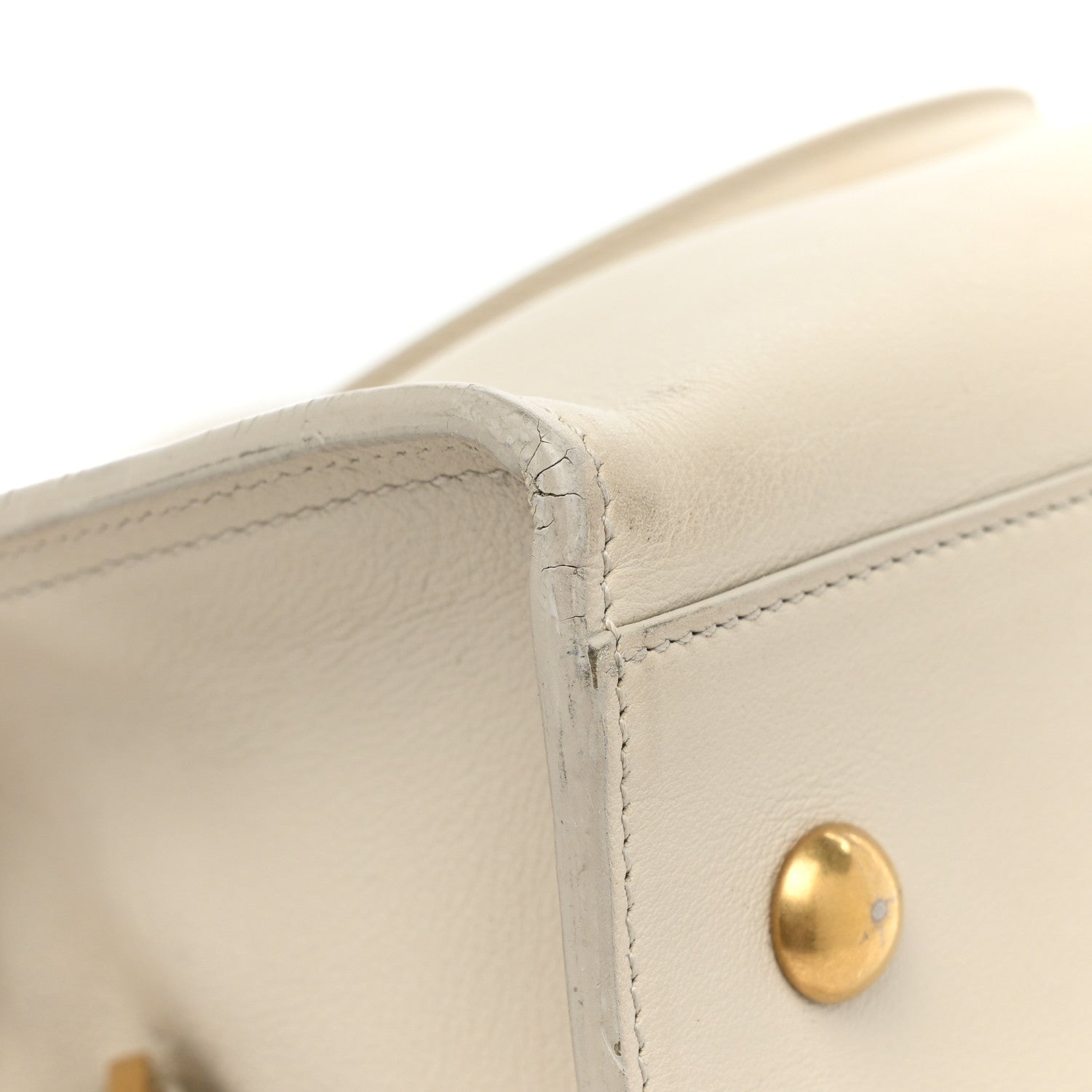 Saint Laurent Calfskin Small Classic Y Cabas Chalk 13 of 16
