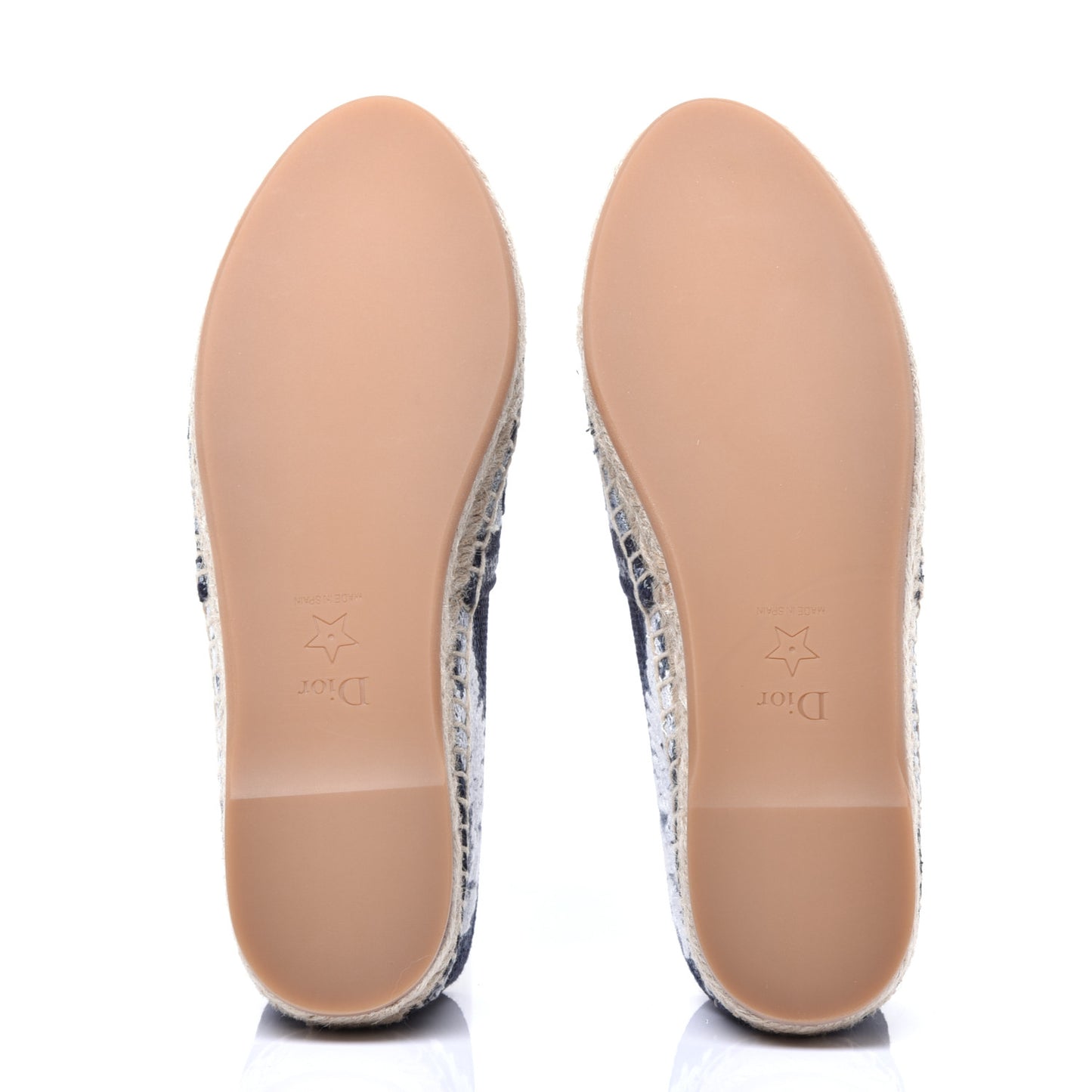 Canvas Tie and Dior Embroidered Granville 15mm Espadrilles 35.5 Denim