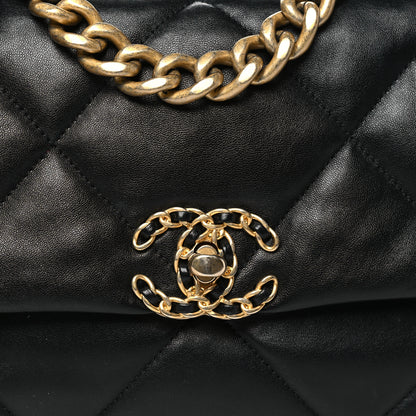 Chanel Goatskin Quilted Medium Chanel 19 Flap Black 8 of 10