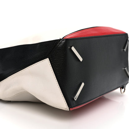 Loewe Calfskin Colorblock Medium Puzzle Bag White Red Black 9 of 14
