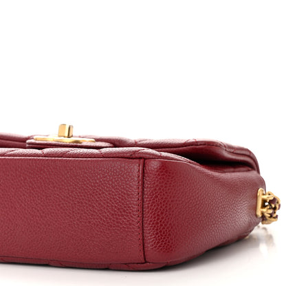 Chanel Caviar Quilted Mini Chain Soul Flap Burgundy 10 of 11