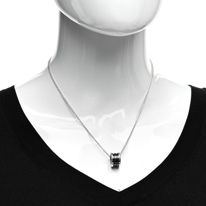 Bulgari Sterling Silver Ceramic Save The Children Pendant Necklace 2 of 4