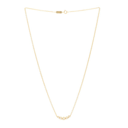 Jennifer Meyer 18K Yellow Gold Diamond 5 Illusion Set Pendant Necklace 3 of 4
