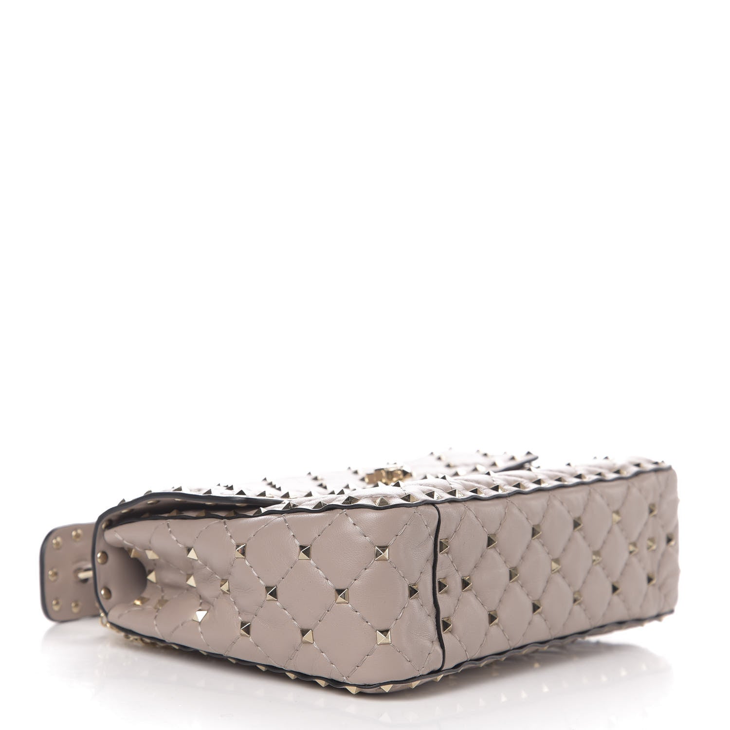 Valentino Garavani Lambskin Medium Rockstud Spike Shoulder Bag Poudre 4 of 9
