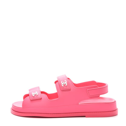 Chanel Rubber CC Dad Sandals 41 Pink 1 of 7
