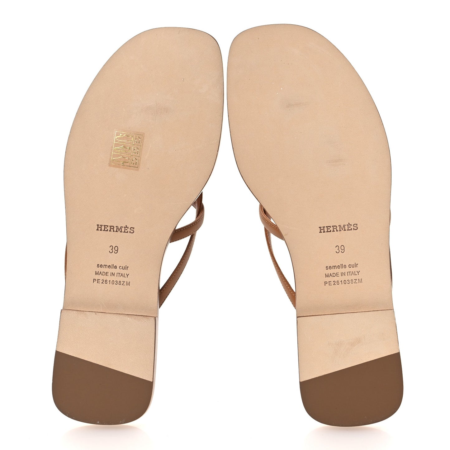 Calfskin Miss Sandals 39 Naturel