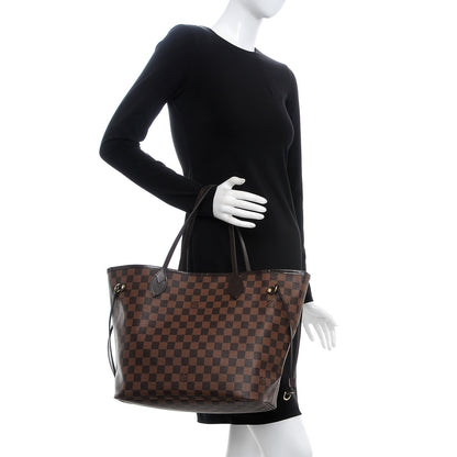 Louis Vuitton Damier Ebene Neo Neverfull MM Rose Ballerine 2 of 11