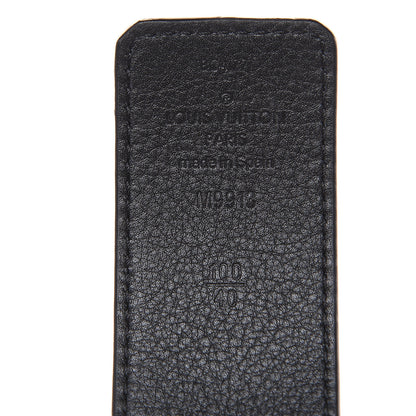 Louis Vuitton Calfskin Illusion Monogram 40mm LV Pyramide Belt 100 40 Burgundy 7 of 8