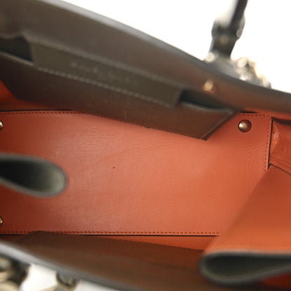 Balenciaga Veau Papier A6 Zip Around Tote Vert Kaki Orange 6 of 11