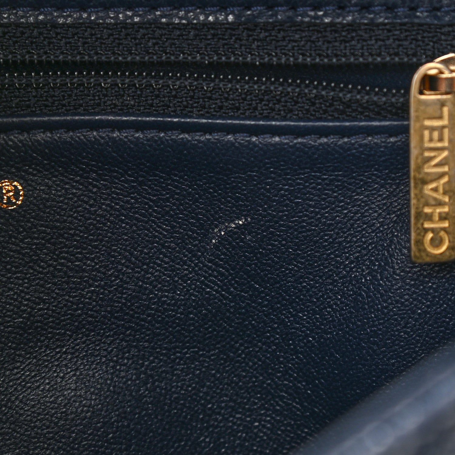 Chanel Caviar Quilted Medium Sweet Classic Flap Navy Blue 12 of 13