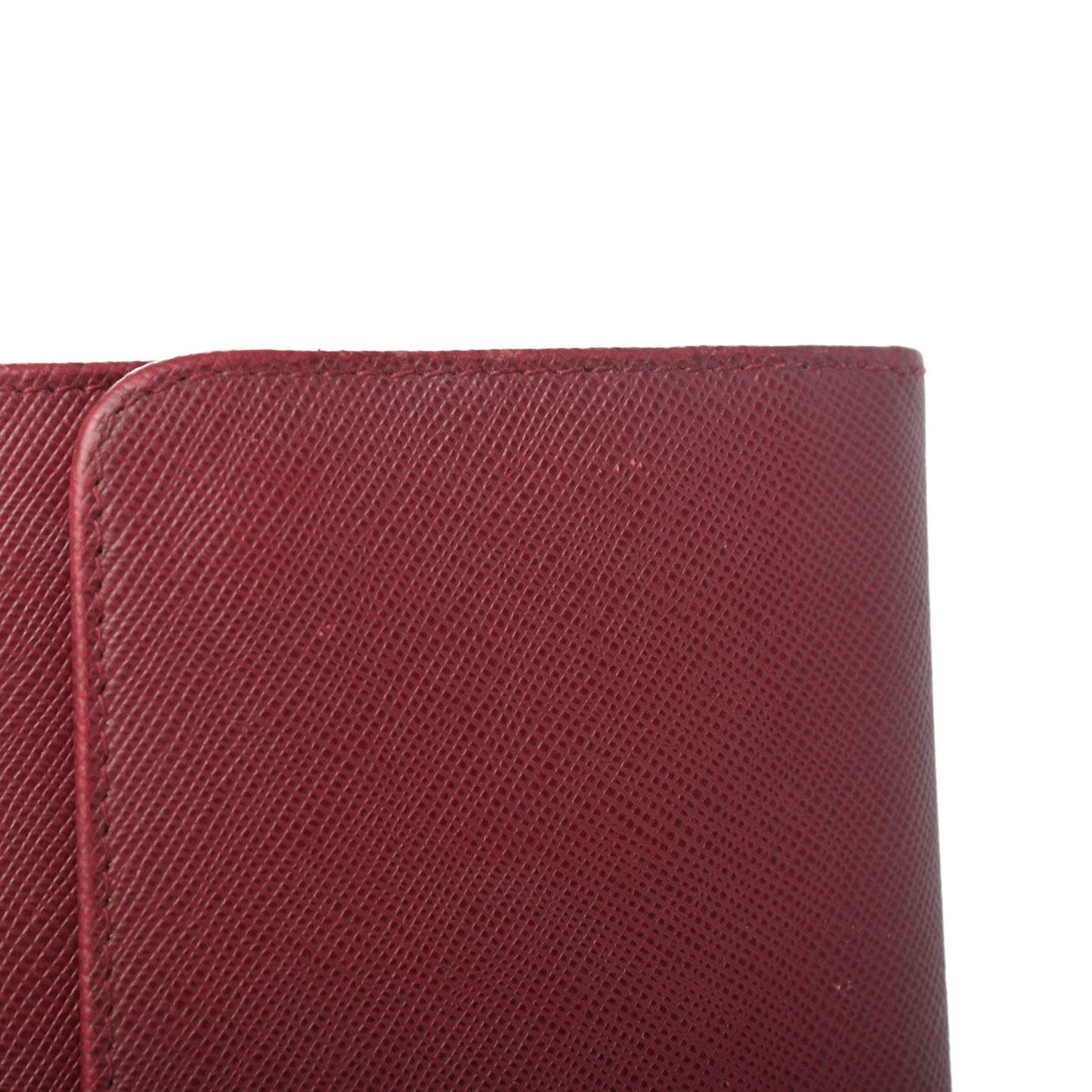 Saffiano Metal Continental Flap Wallet Fuoco