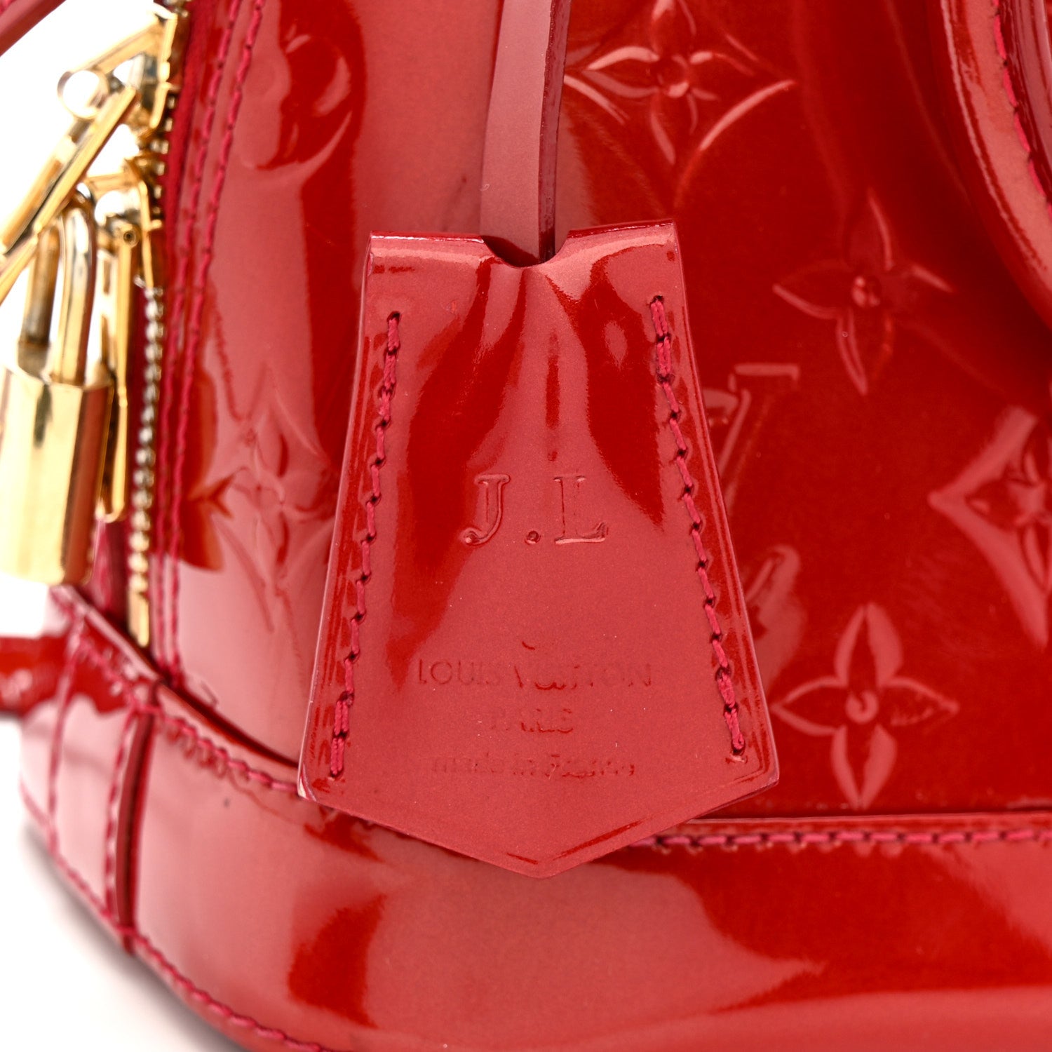 Louis Vuitton Vernis Alma BB Pomme D'Amour 15 of 15