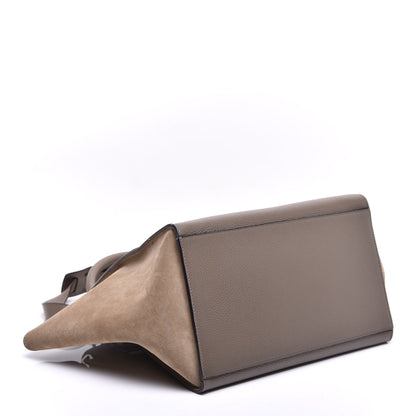 Celine Drummed Calfskin Suede Medium Trapeze Souris 5 of 9