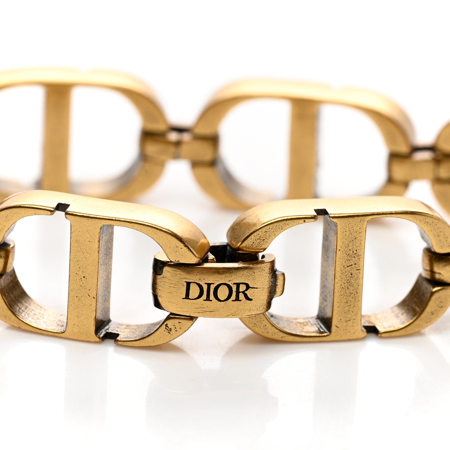 Christian Dior Metal CD Chain Bracelet Gold 5 of 5