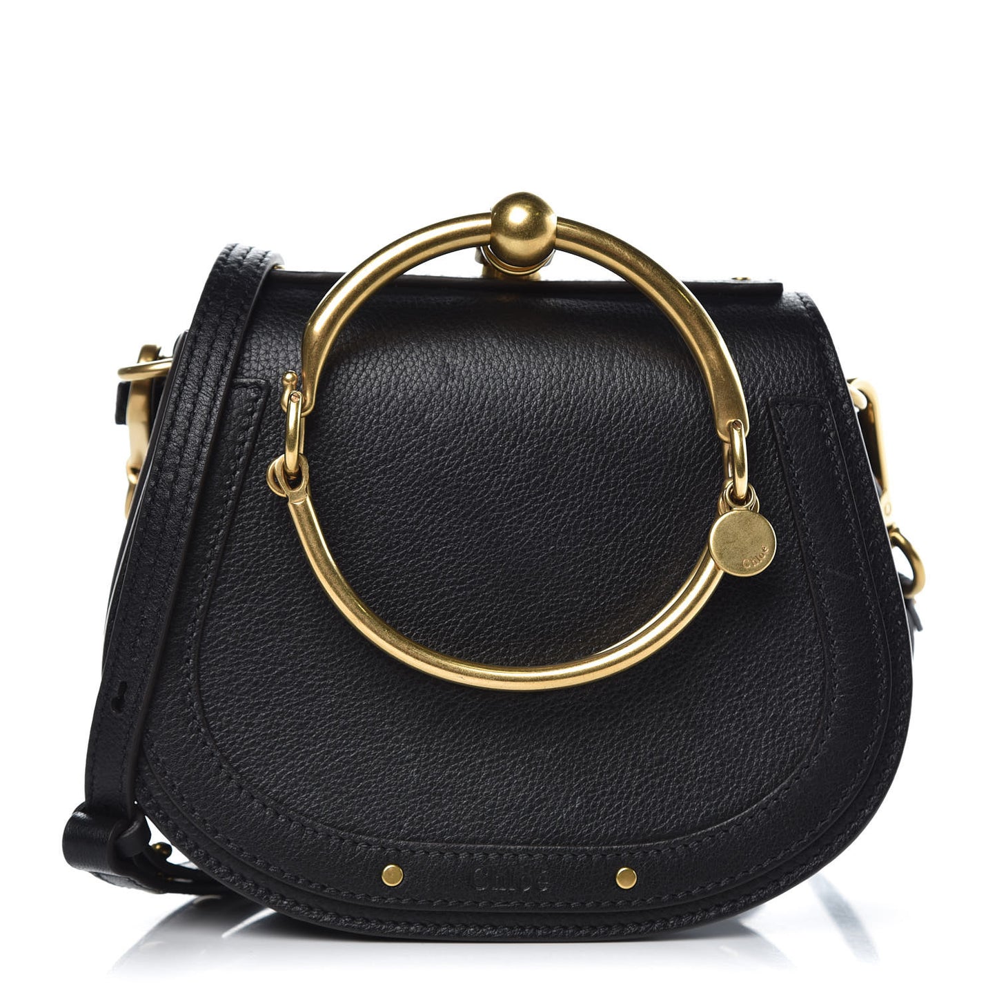Calfskin Small Nile Bracelet Bag Black