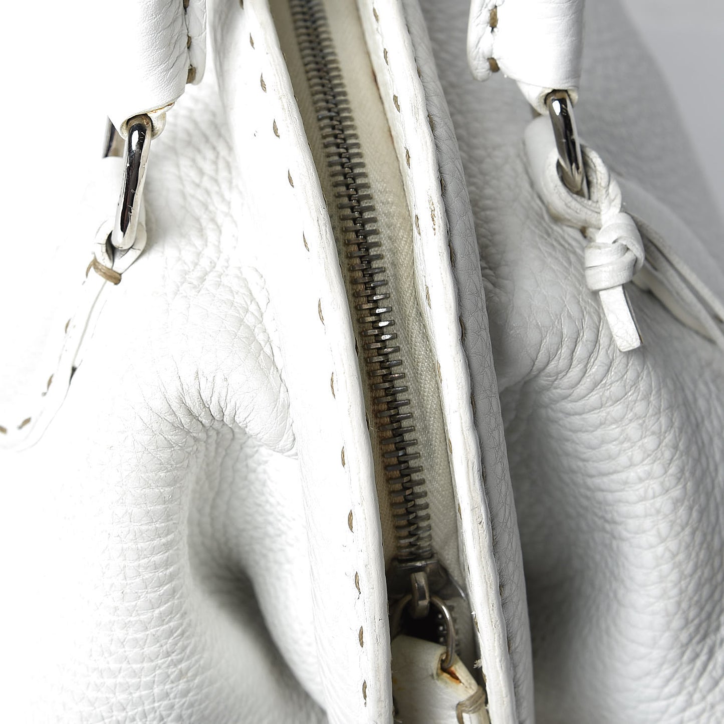 Calfskin Romano Selleria Adele 1328 Bag White