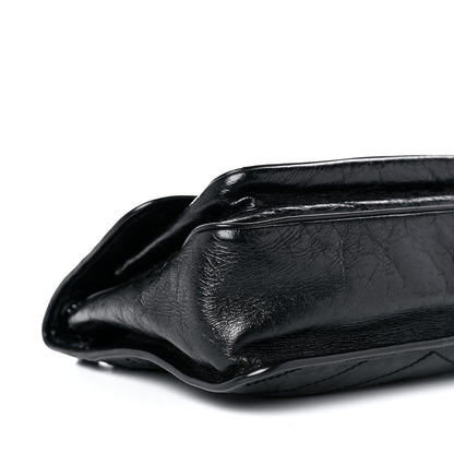Saint Laurent Crinkled Calfskin Matelasse Monogram Medium Niki Chain Satchel Black 10 of 11