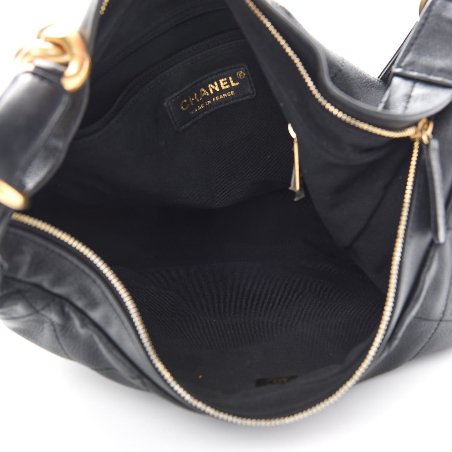 Calfskin Quilted Daily Hobo Black