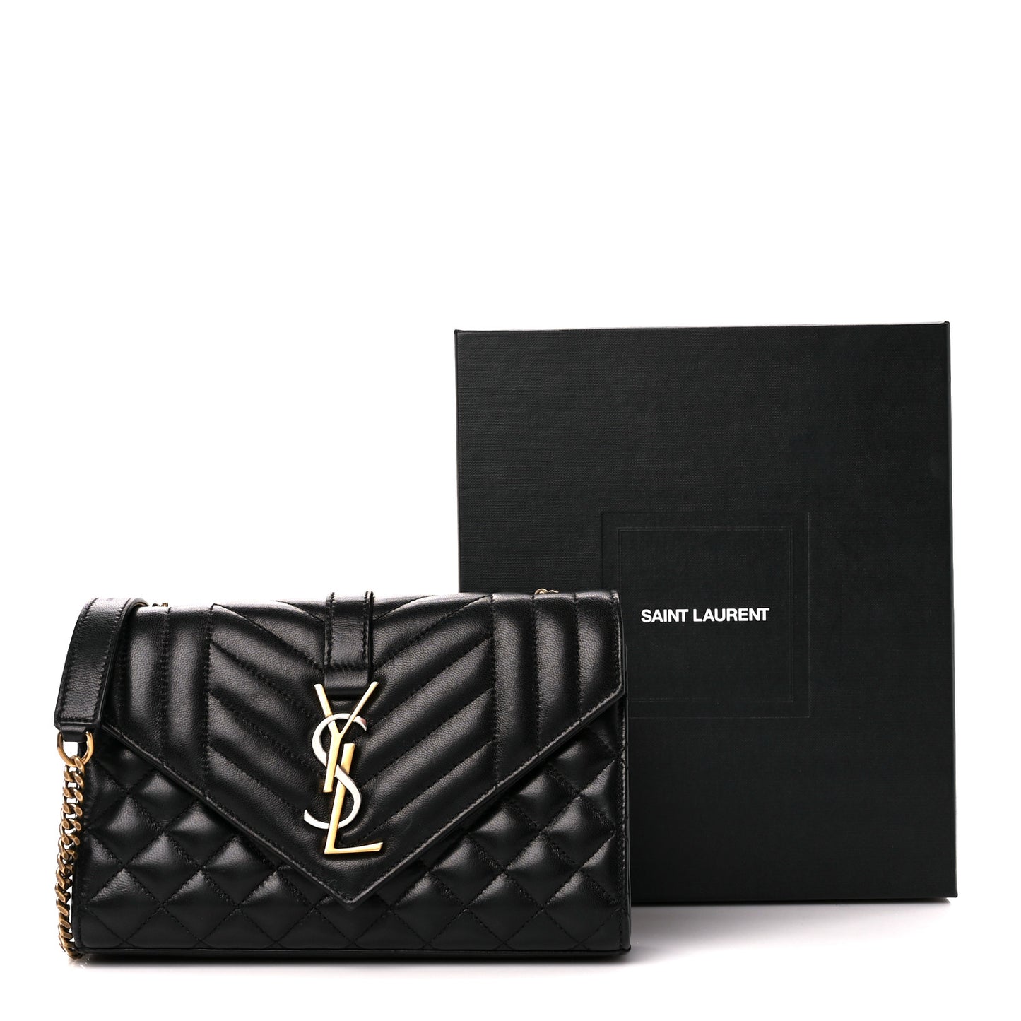 Lambskin Mixed Matelasse Triquilt Small Monogram Satchel Black