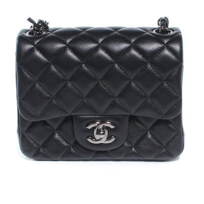 Chanel Lambskin Quilted Mini Square Flap Black 1 of 7