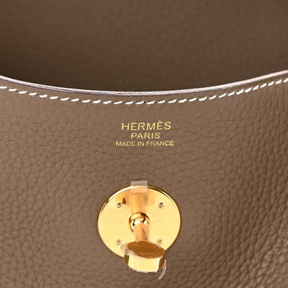 Hermes Taurillon Clemence Lindy 30 Etoupe 6 of 11