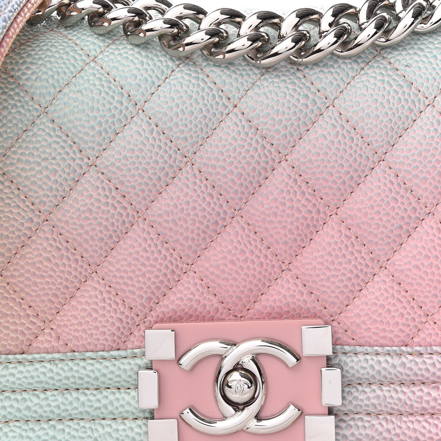 Chanel Caviar Quilted Small Cuba Rainbow Boy Flap Multicolor 9 of 10