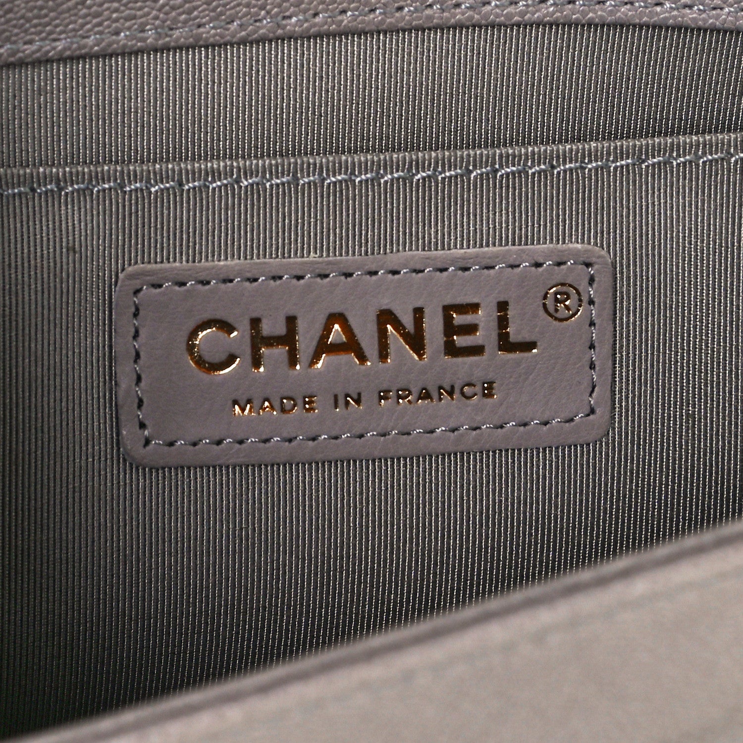 Chanel Caviar Quilted Medium Boy Flap Grey 5 of 10