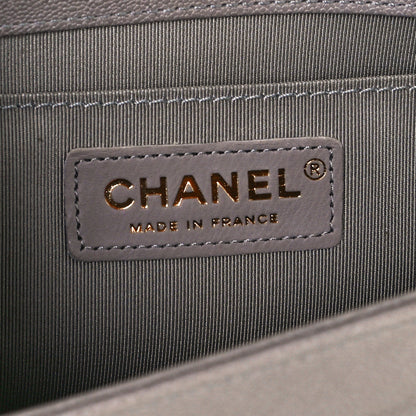 Chanel Caviar Quilted Medium Boy Flap Grey 5 of 10