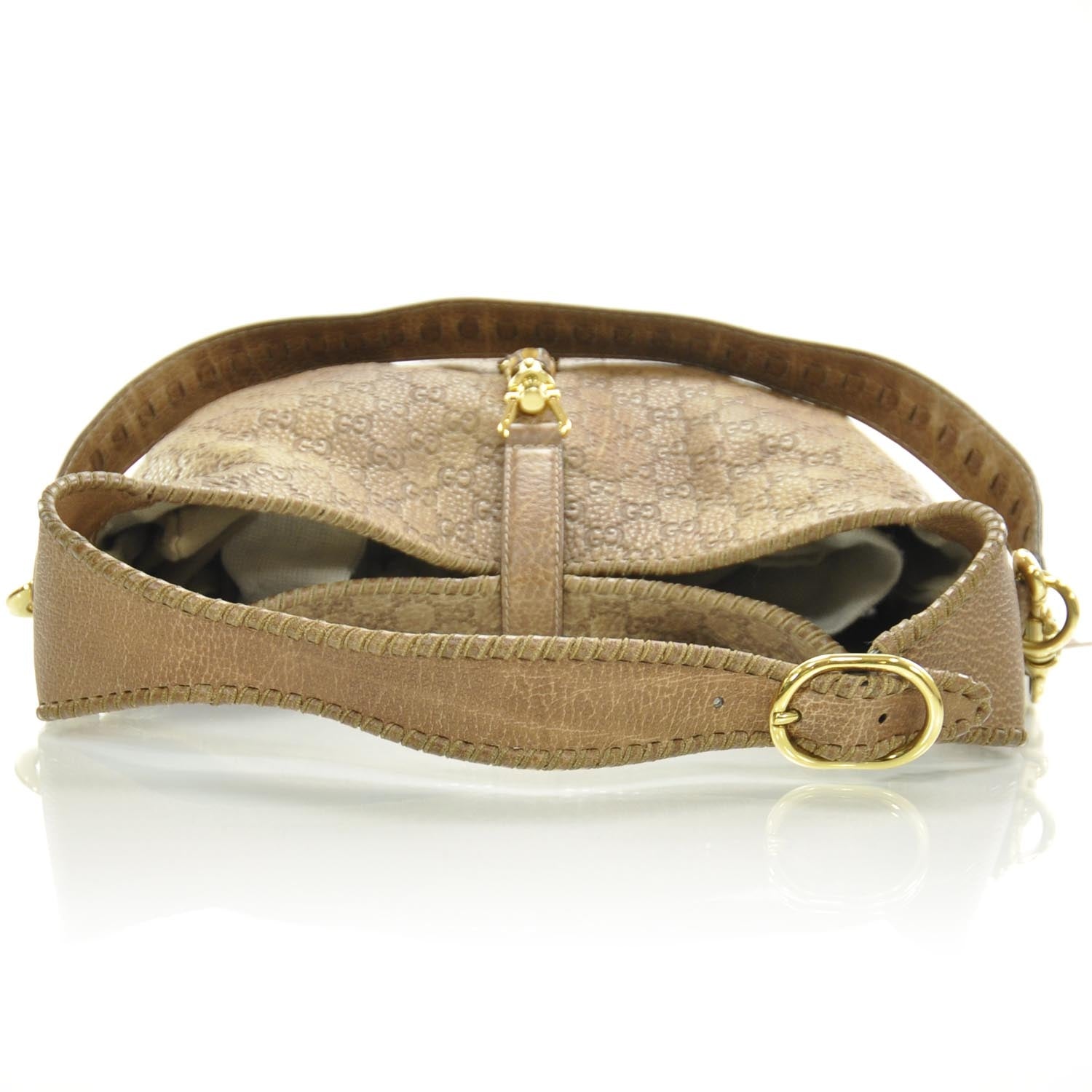Gucci Guccissima Large New Jackie Hobo Natural Brown 6 of 10