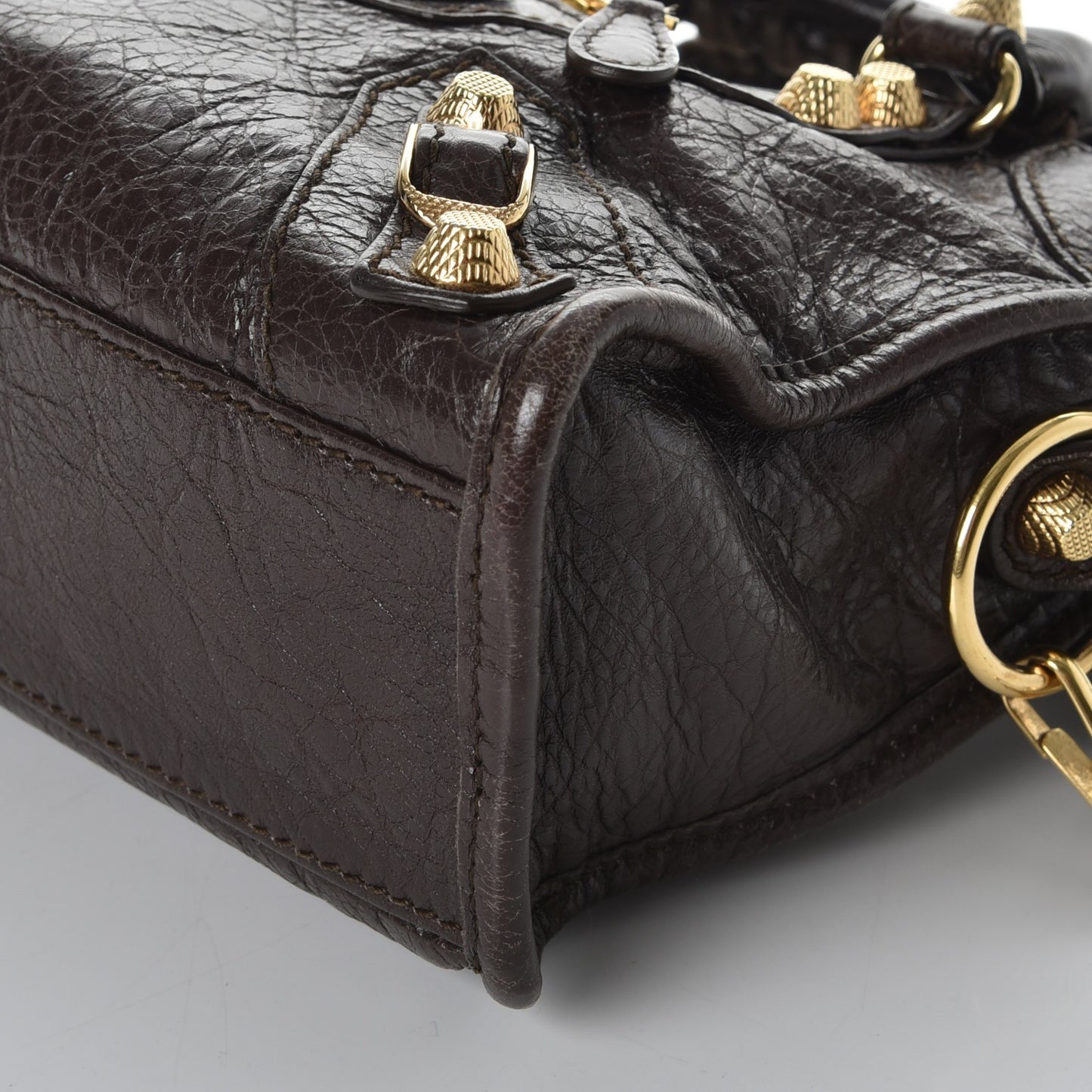 Agneau Giant 12 Gold Hardware Mini City Charbon