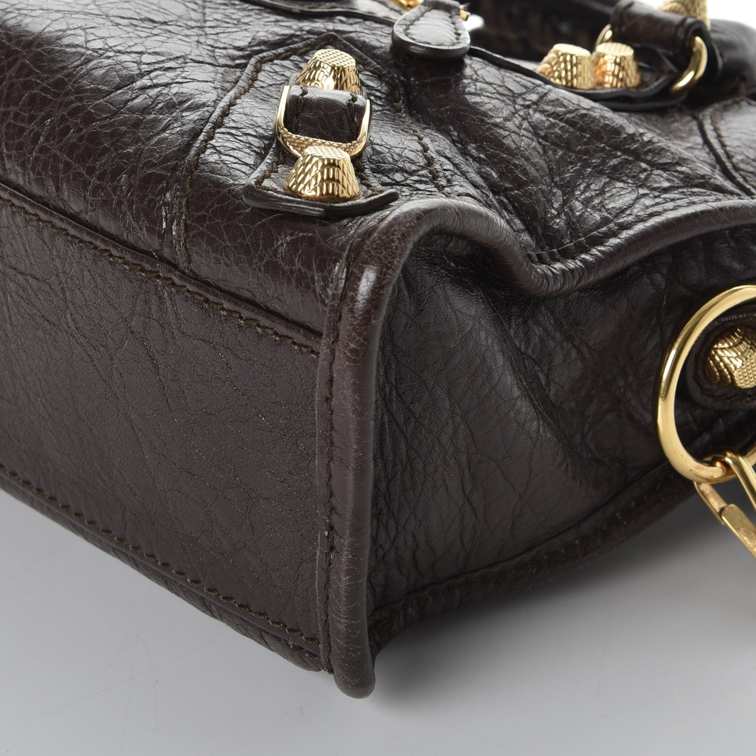 Balenciaga Agneau Giant 12 Gold Hardware Mini City Charbon 10 of 11