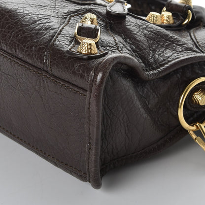 Balenciaga Agneau Giant 12 Gold Hardware Mini City Charbon 10 of 11