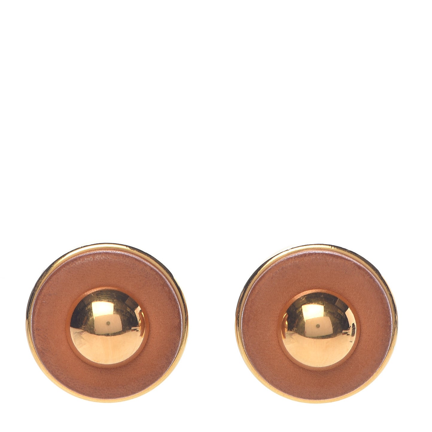 Lambskin Clip On Earrings Gold
