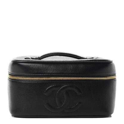 Chanel Caviar Vanity Cosmetic Case Black 2 of 17