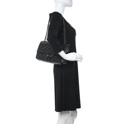 Chanel Glazed Calfskin Quilted 2.55 Reissue 226 Flap So Black 2 of 7
