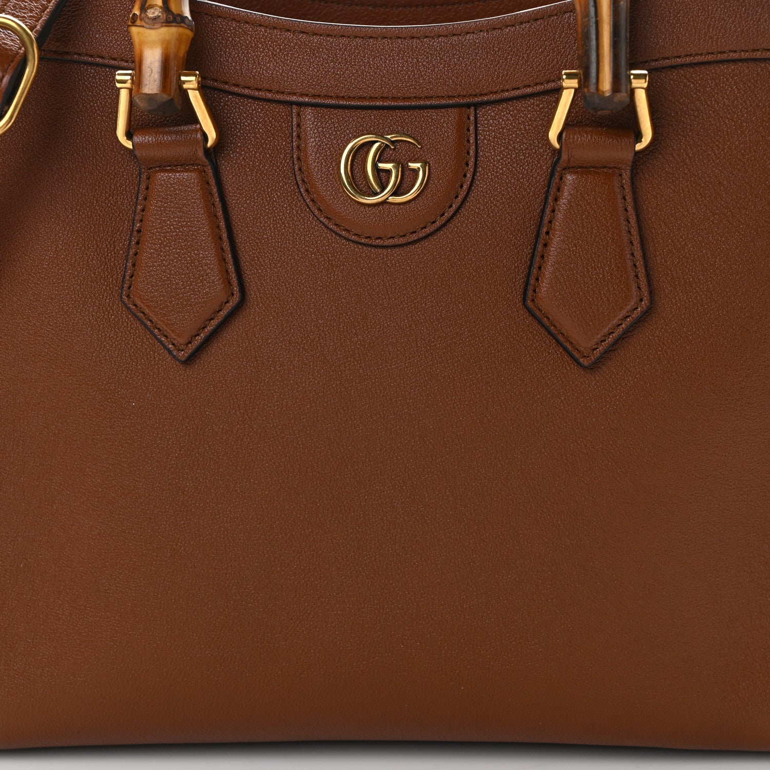 Gucci Wonka Grain Calfskin Small Diana Tote Bag Cuir 8 of 11
