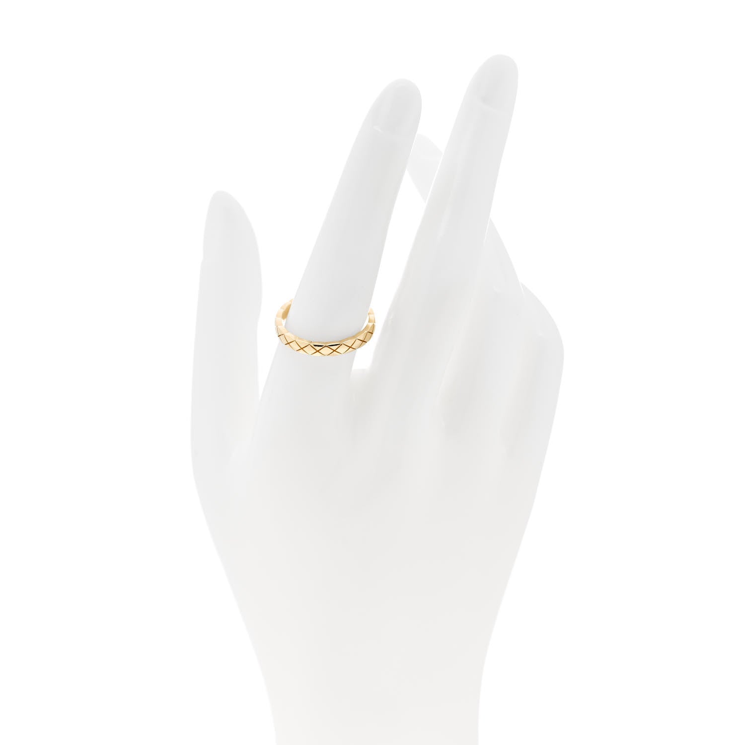 Chanel 18K Yellow Gold Mini Coco Crush Ring 57 8 2 of 5