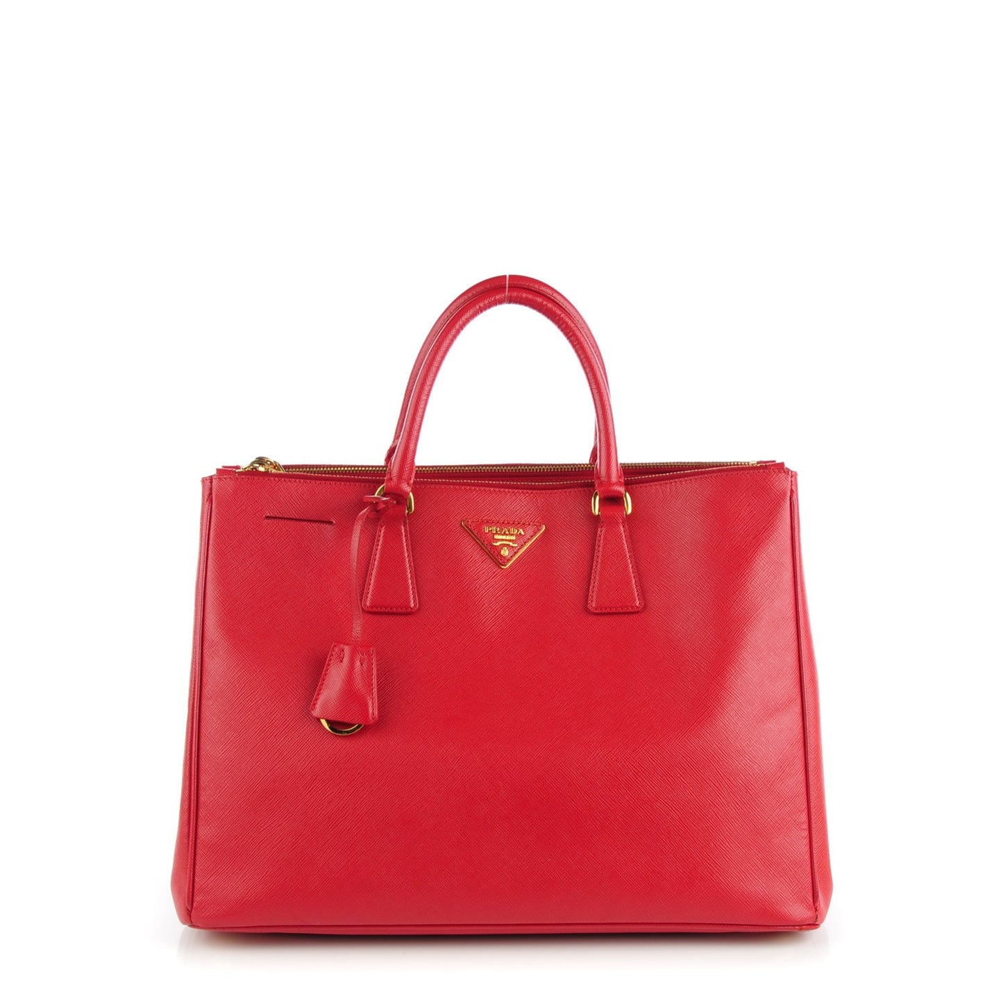 Saffiano Large Galleria Double Zip Tote Fuoco