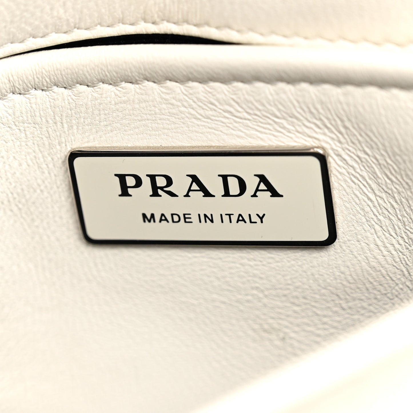 Nappa Triangle Stitched Small Spectrum Bag White