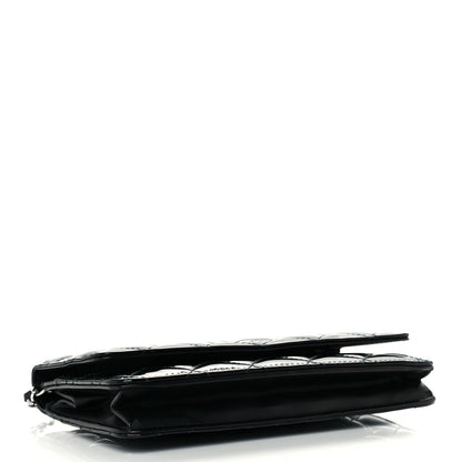 Chanel Patent Quilted Wallet On Chain WOC Navy 4 of 11